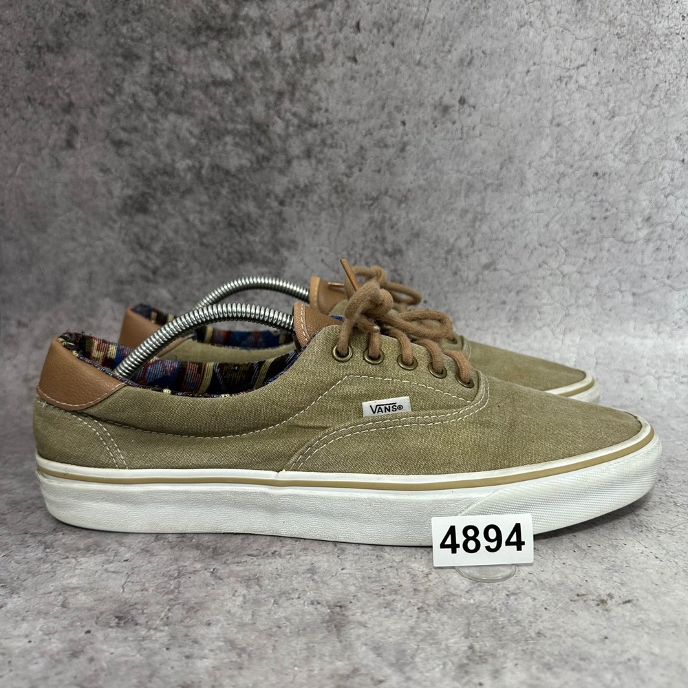 Vans Era 59 C&L Sneakers Mens 12 Khaki Brown Boho Tribal Lining Canvas Low Top